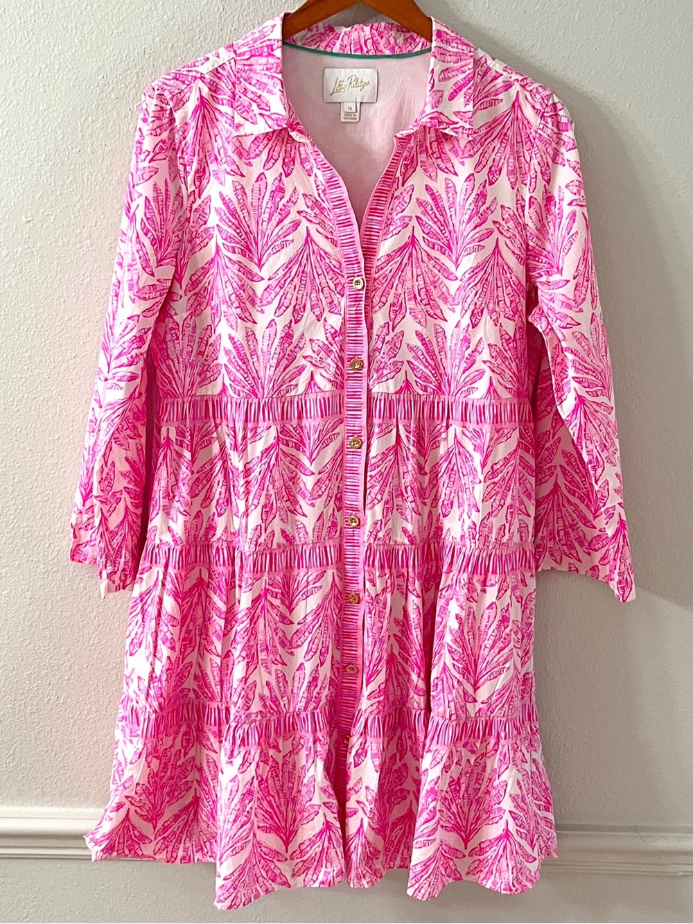 Lilly Pulitzer Lined Fuchsia Pink Dress